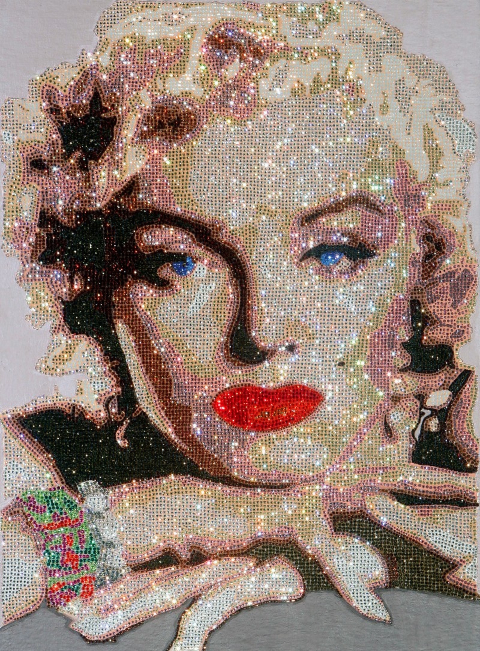 Marilyn Monroe 2008-2009, Milena ZeVu, Acrylic/18.000 Swarovski crystals